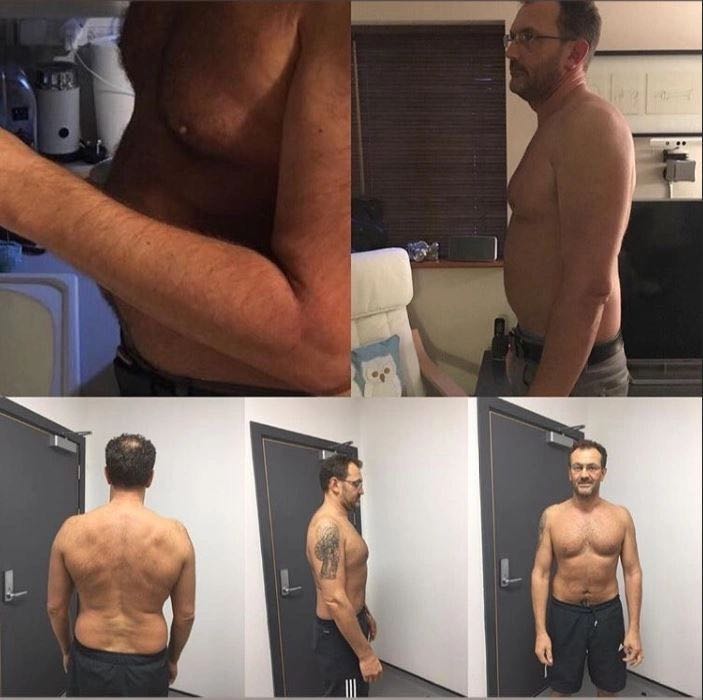Client progress comparison: Marty: the first three months of gym training