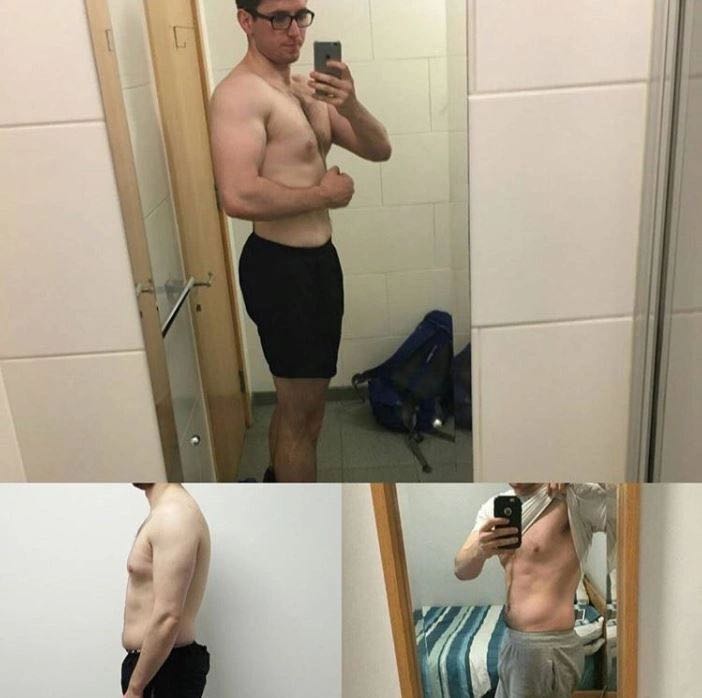 Client progress comparison: Cihan: from fat loss to weightlifting performance