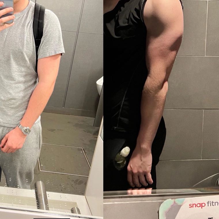 Client progress comparison: Three months with a tailored training plan