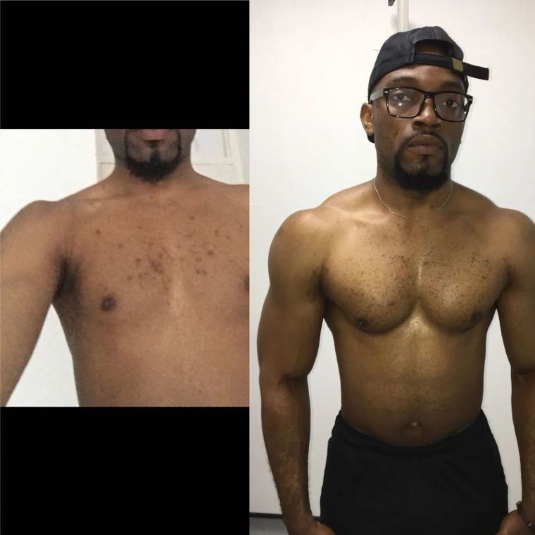 Client progress comparison: Approximately ten months of progress