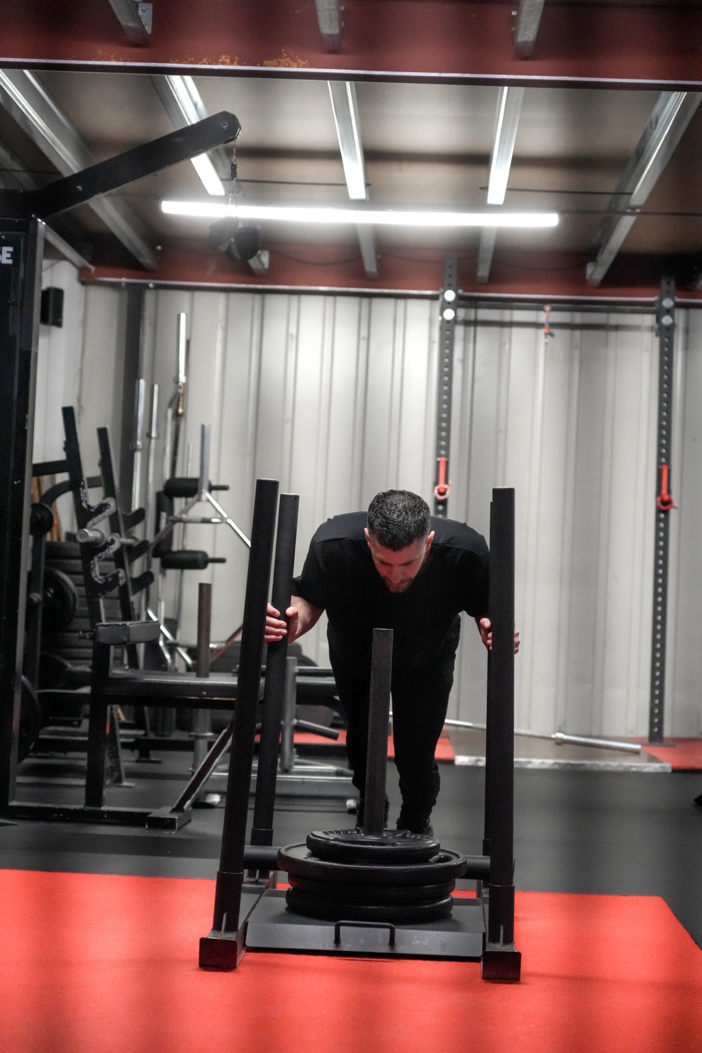 Alexandros training in the gym