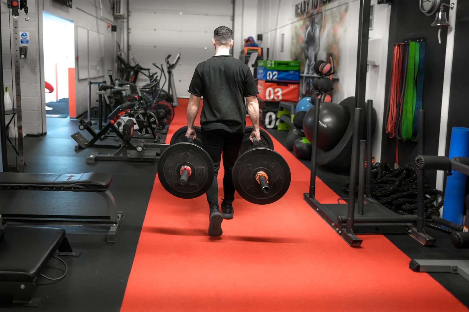 Alexandros training in the gym