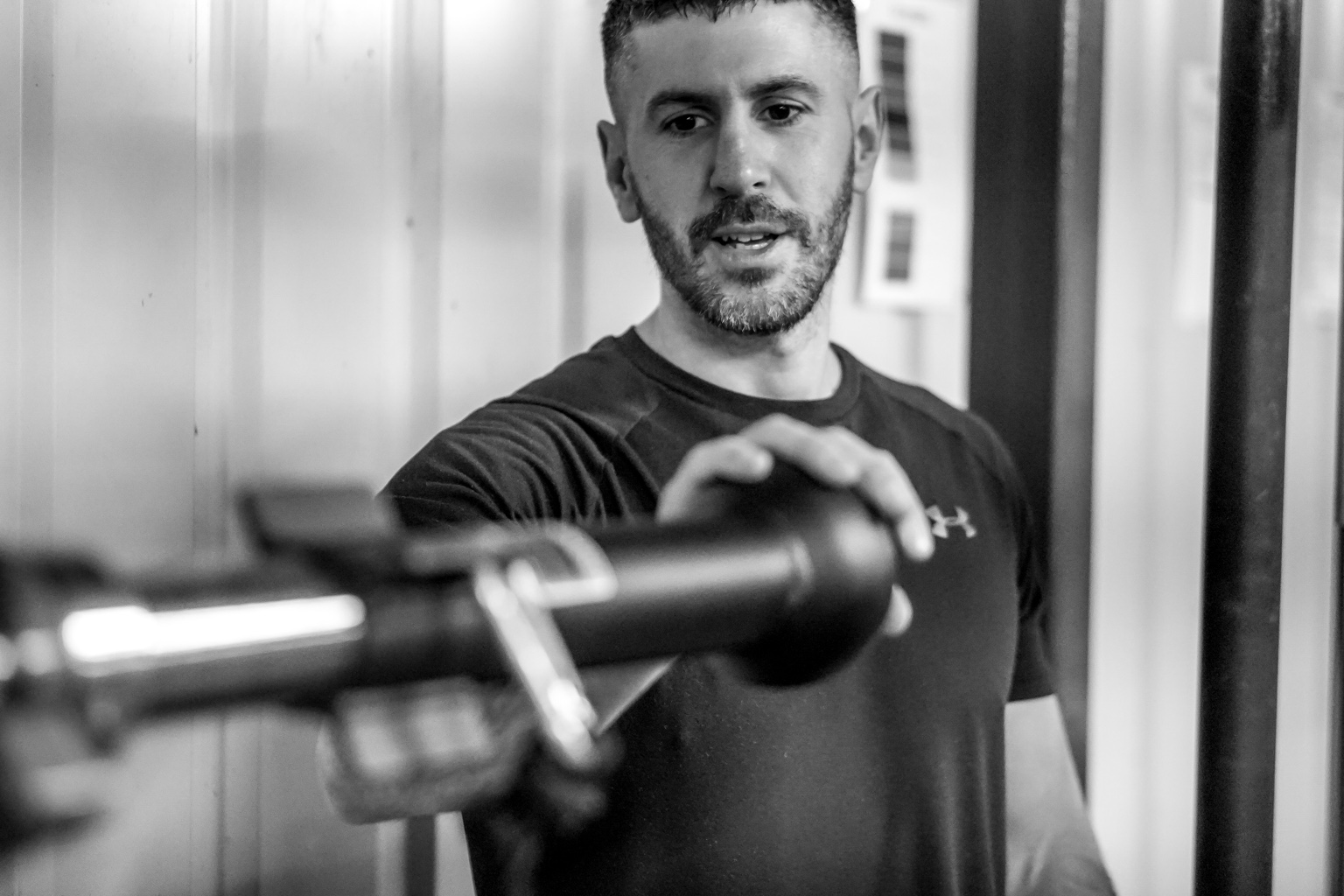 Alexandros training in the gym