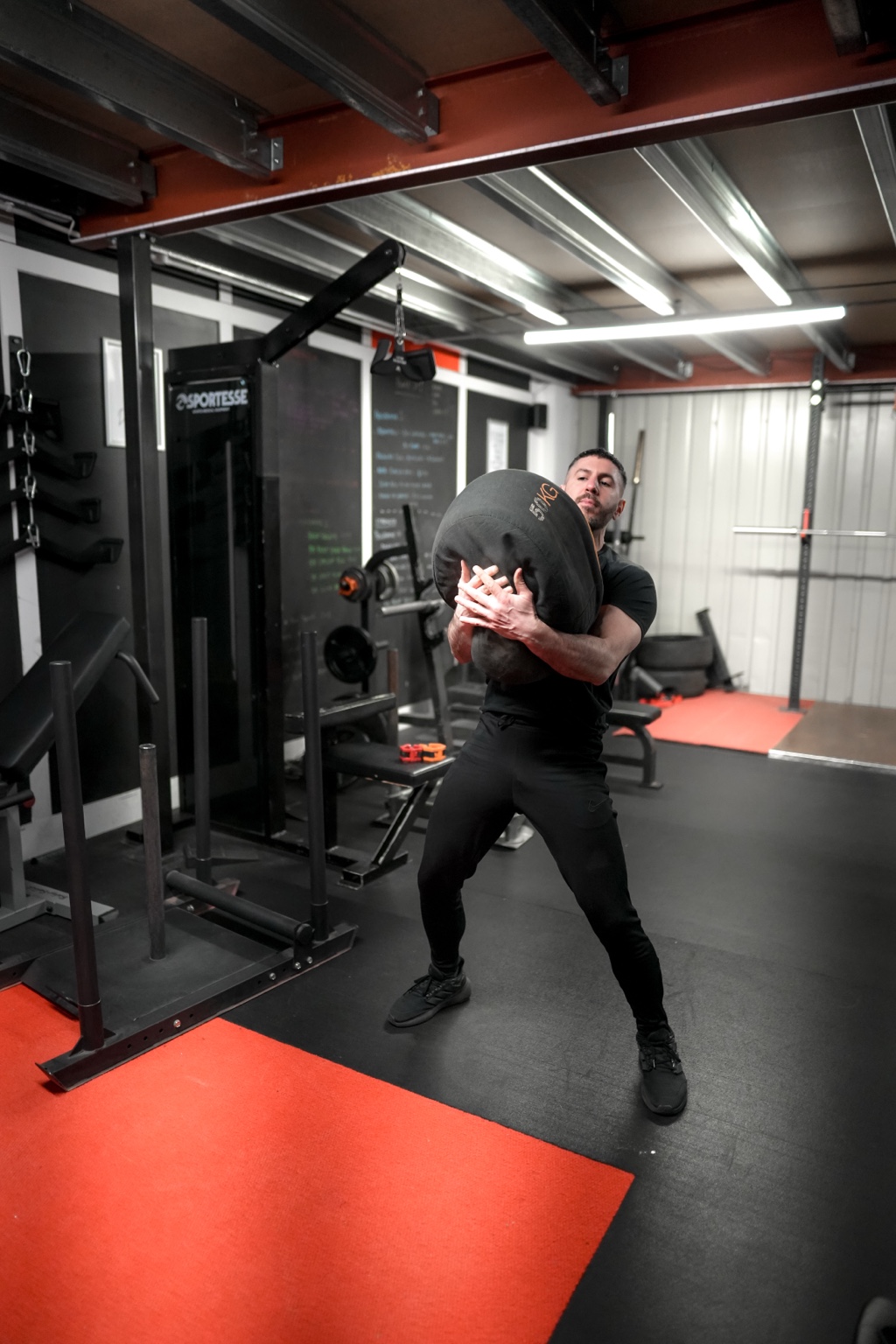 Alexandros training in the gym